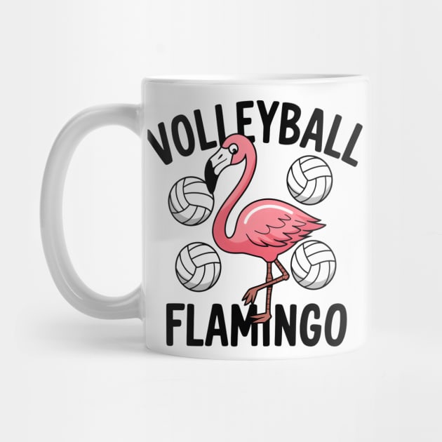 Funny Volleyball Flamingo Shirt – Cute Volleyball Animal by MakerMind8.2